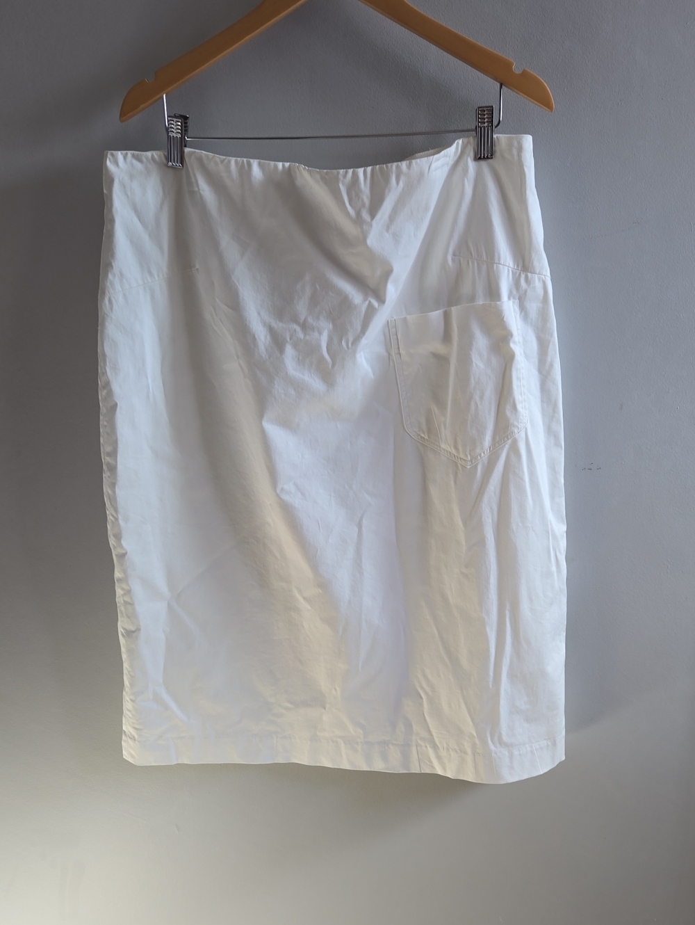 White Uchuu Cotton Midi Skirt Size XL